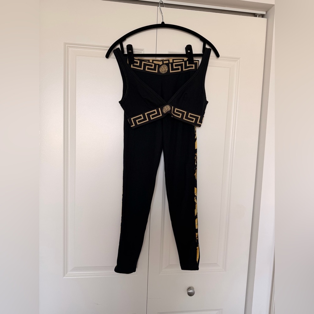 Authentic Versace Greca Border Gym Legging Set